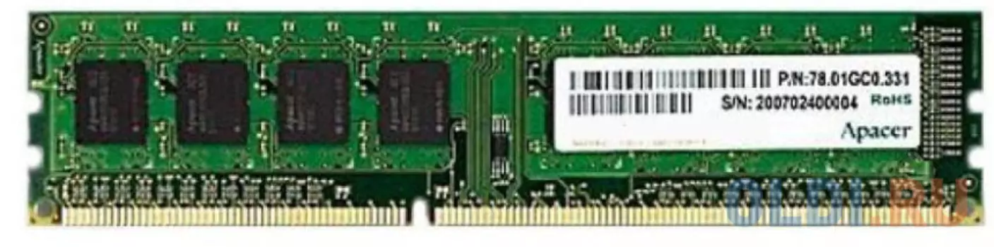 Оперативная память 4Gb (1x4Gb) PC3-10600 1333MHz DDR3 DIMM CL9 Apacer AU04GFA33C9TBGC DL.04G2J.K9M