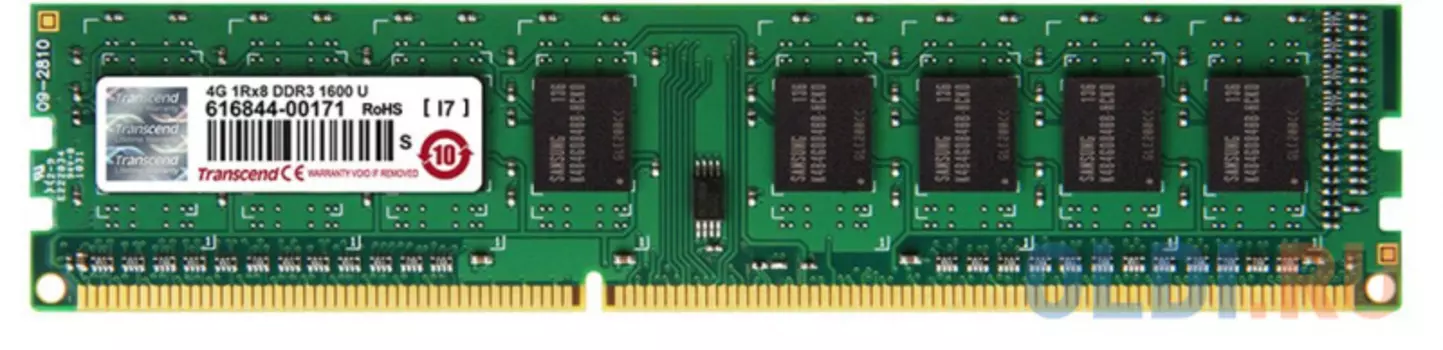 Оперативная память для компьютера Transcend TS512MLK64V6H DIMM 4Gb DDR3 1600MHz