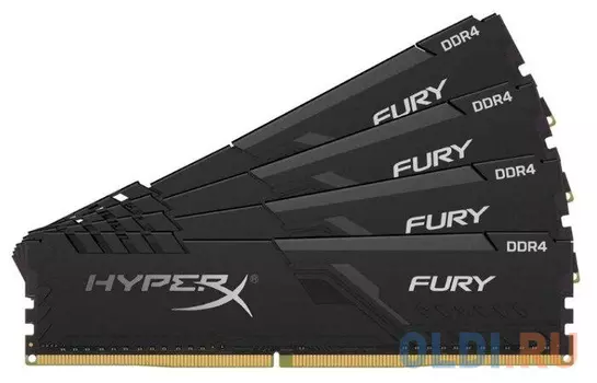 Оперативная память 64Gb (4x16Gb) PC4-19200 2400MHz DDR4 DIMM CL15 Kingston HX424C15FB3K4/64