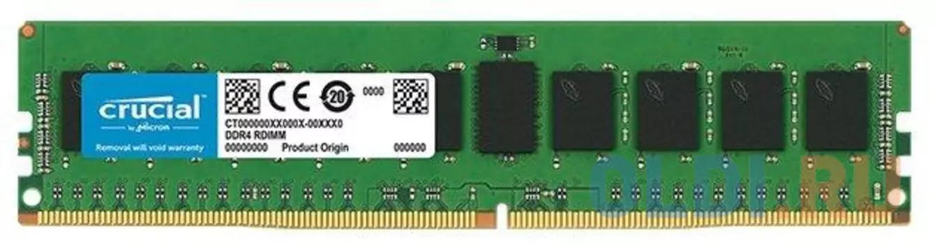 Оперативная память 8Gb (1x8Gb) PC4-21300 2666MHz DDR4 DIMM ECC Registered CL19 Crucial CT8G4RFD8266