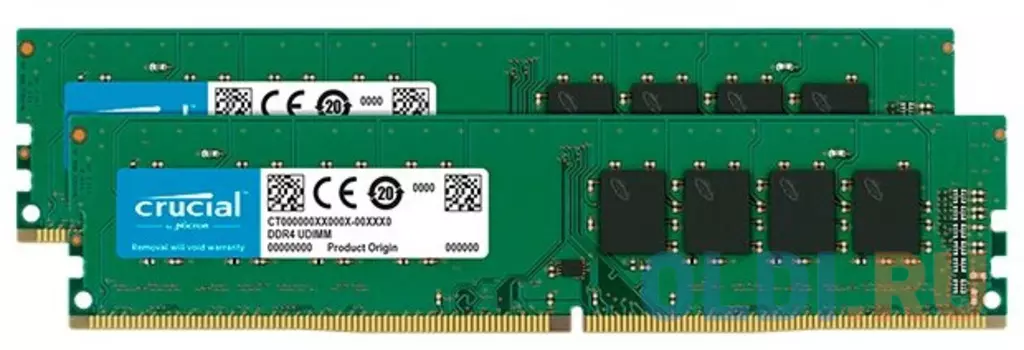 Оперативная память 8Gb (2x4Gb) PC4-25600 3200MHz DDR4 DIMM CL22 Crucial CT2K4G4DFS632A