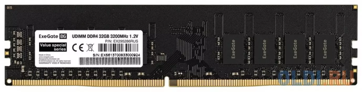 Оперативная память для компьютера Exegate Value Special DIMM 32Gb DDR4 3200 MHz EX295286RUS