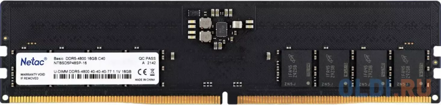 Оперативная память для компьютера Kingston Basic DIMM 16Gb DDR5 5600 MHz NTBSD5P56SP-16