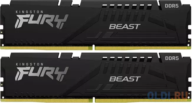 Оперативная память для компьютера Kingston Fury Beast DIMM 64Gb DDR5 5200 MHz KF552C36BBEK2-64