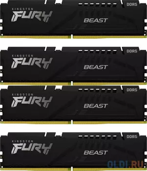 Оперативная память для компьютера Kingston Fury Beast DIMM 64Gb DDR5 6000 MHz KF560C40BBK4-64
