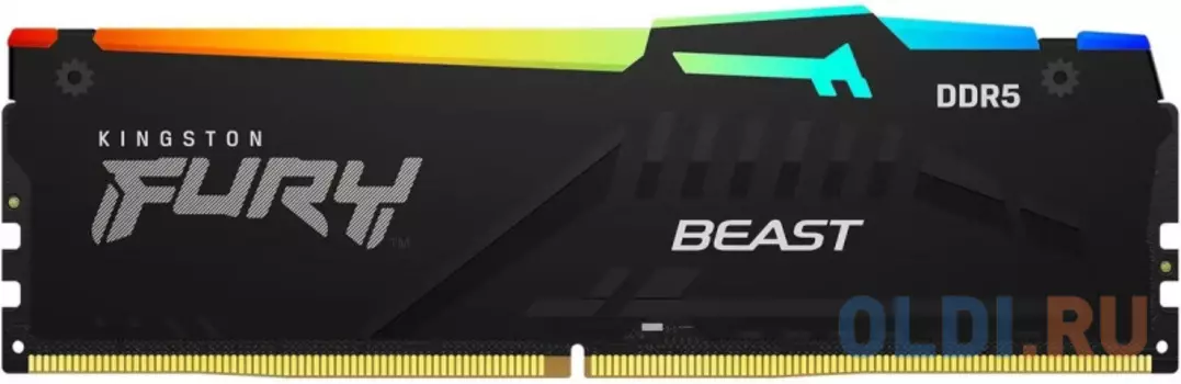 Оперативная память для компьютера Kingston Fury Beast Black RGB DIMM 32Gb DDR5 6400 MHz KF564C32BBA-32
