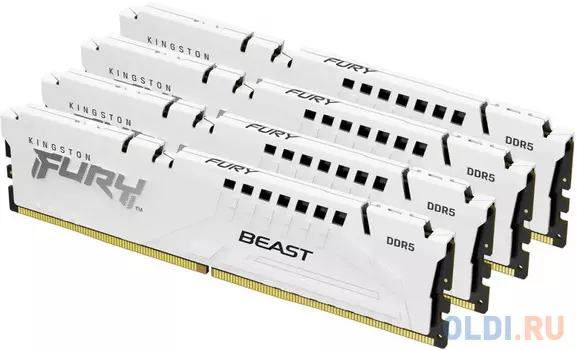 Оперативная память для компьютера Kingston Fury Beast White DIMM 64Gb DDR5 6000 MHz KF560C40BWK4-64