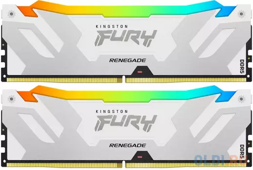 Оперативная память для компьютера Kingston Fury Renegade White RGB DIMM 32Gb DDR5 6400 MHz KF564C32RWAK2-32