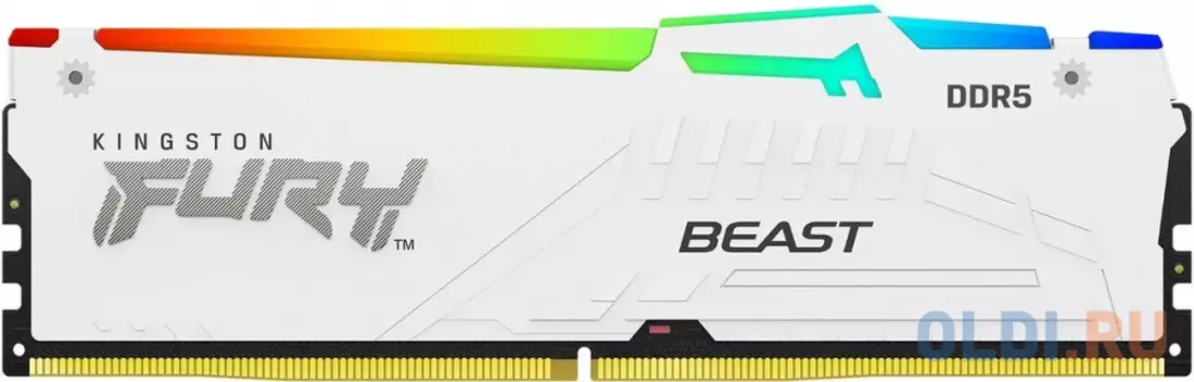 Оперативная память для компьютера Kingston Fury Beast White RGB DIMM 32Gb DDR5 6000 MHz KF560C30BWA-32