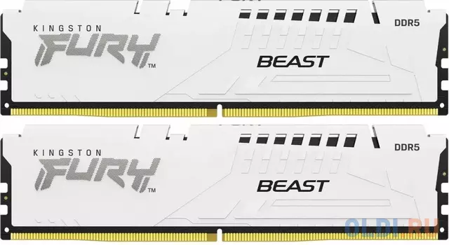 Оперативная память для компьютера Kingston Fury Beast White DIMM 64Gb DDR5 5600 MHz KF556C36BWEK2-64