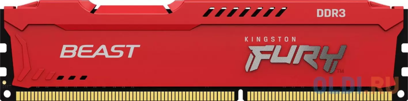 Оперативная память для компьютера Kingston FURY Beast Red DIMM 4Gb DDR3 1600MHz KF316C10BR/4
