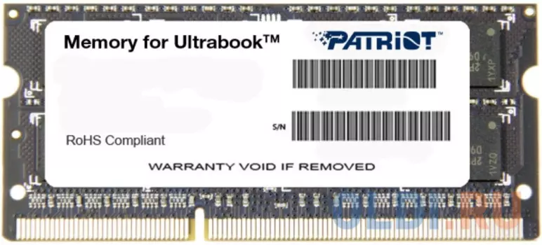 Оперативная память для ноутбука Patriot PSD34G1333L2S SO-DIMM 4Gb DDR3L 1333 MHz PSD34G1333L2S