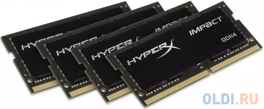 Оперативная память для ноутбука 16Gb (4x16Gb) PC4-19200 2400MHz DDR4 SO-DIMM CL15 Kingston HX424S15IBK4/64