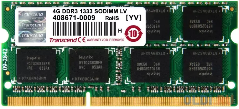 Оперативная память Transcend TS512MSK64W3N SO-DIMM 4Gb DDR3L 1333MHz