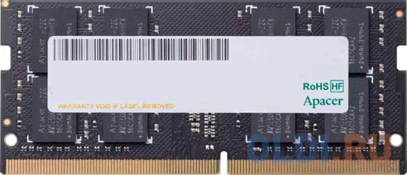 Оперативная память для ноутбука 8Gb (1x8Gb) PC4-19200 2400MHz DDR4 SO-DIMM CL17 Apacer AS08GGB24CETBGH ES.08G2T.KFH