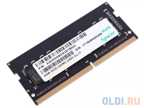 Оперативная память для ноутбуков Apacer AS04GGB24CETBGH SO-DIMM 4GB DDR4 2400MHz