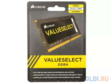 Оперативная память для ноутбука Corsair CMSO8GX4M2A2133C15 SO-DIMM 8Gb DDR4 2133MHz