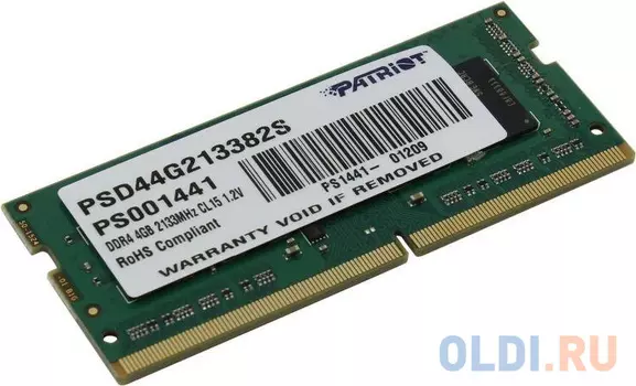 Оперативная память Patriot PSD44G213382S SO-DIMM 4Gb DDR4 2133MHz