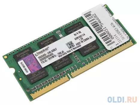 Оперативная память для ноутбуков SO-DDR3 4Gb PC12800 1600MHz Kingston KVR16S11/4