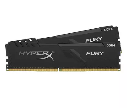 Оперативная память Kingston HyperX Fury Black HX426C16FB3K2/32 DIMM 32GB (2x16Gb) DDR4 2666MHz DIMM 288-pin x 2/PC-21300/CL16
