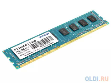 Оперативная память для компьютера Patriot Signature Line DIMM 4Gb DDR3 1333 MHz PSD34G13332