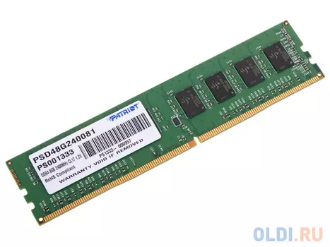 Оперативная память для компьютера Patriot Signature DIMM 8Gb DDR4 2400 MHz PSD48G240081