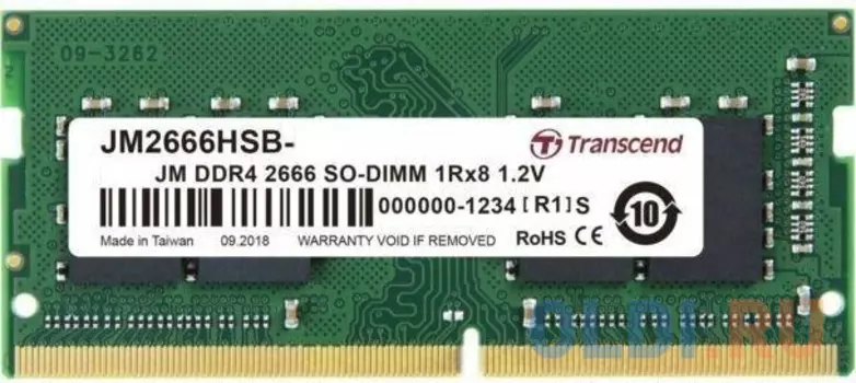 Оперативная память для ноутбука Transcend JM2666HSB-16G SO-DIMM 16Gb DDR4 2666MHz