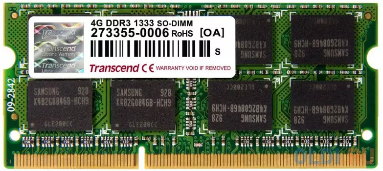 Оперативная память Transcend TS512MSK64V3N-I SO-DIMM 4Gb DDR3 1333MHz