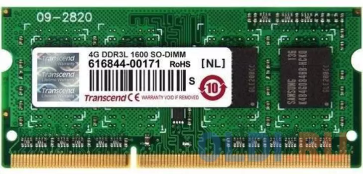 Оперативная память для ноутбука Transcend TS512MSK64W6N-I SO-DIMM 4Gb DDR3L 1600MHz