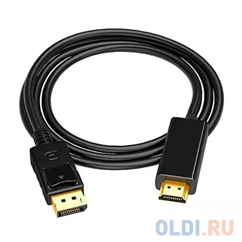 ORIENT C706, Кабель-адаптер DisplayPort M - HDMI M, длина 1.8 метра, черный