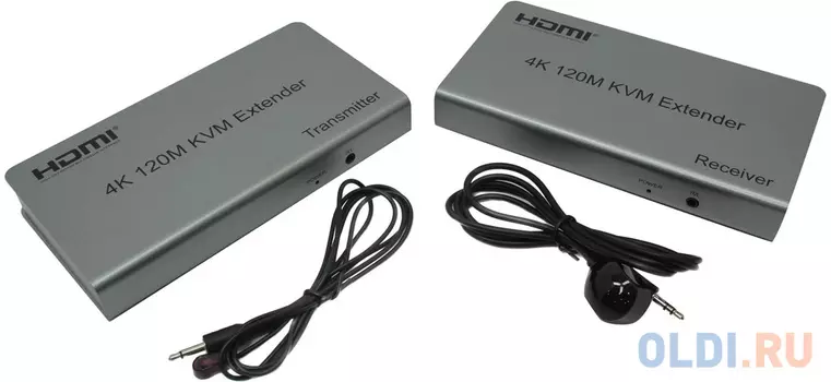 ORIENT VE051, HDMI KVM extender, HDMI+USB+Audio удлинитель до 120 м по витой паре Cat5e/6, HDMI 1.4, 4K@30Hz/1080p@60Hz, HDCP, передача ИК сигнала упр