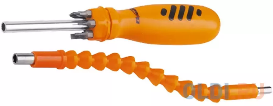 Отвертка SPARTA 115575 телескопическая набор бит гибкий привод 8шт.