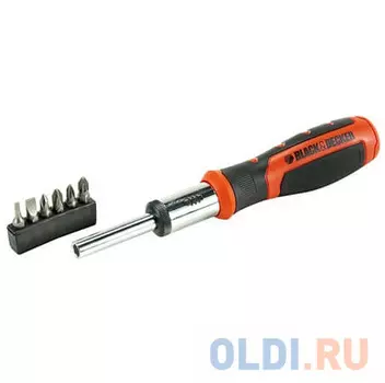 Отвёртка с 6 вставками BDHT0-62129 BLACK&amp;DECKER