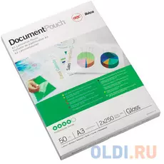 Пакеты для ламинирования, А3, разм.303х426 мм, 2х75 мкм, 100 шт/уп|2