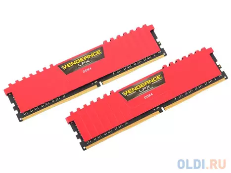 Память DDR4 16Gb 2х8Gb (PC4-17000) 2133MHz Corsair VENGANCE RED CMK16GX4M2A2133C13R