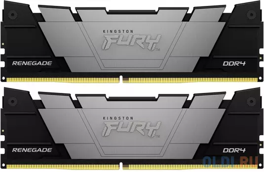 Память DDR4 2x8GB 3200MHz Kingston KF-432C16RB2K2/16 Fury Renegade Black RTL Gaming PC4-25600 CL16 DIMM 288-pin 1.35В kit single rank с радиатором Ret