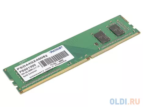 Оперативная память для компьютера Patriot PSD44G240082 DIMM 4Gb DDR4 2400 MHz PSD44G240082