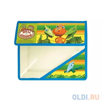 Папка для тетрадей на липучке ПОЕЗД ДИНОЗАВРОВ, ф.А5, глянцевая ламинация,2 дизайна