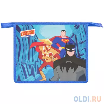 Папка для тетрадей на молнии ACTION! DC COMICS, ф.А5, ламинация, 2 диз