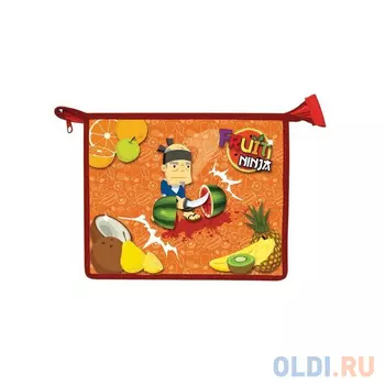 Папка для тетрадей на молнии ACTION! FRUIT NINJA, ф.А5, матовая ламинация,2 дизайна