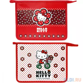 Папка для тетрадей на молнии ACTION! HELLO KITTY, ф.А5, ламинация,2 дизайна