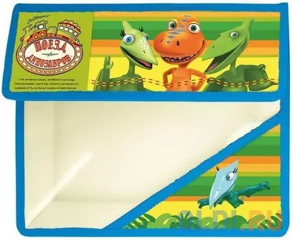 Папка для тетрадей на молнии ПОЕЗД ДИНОЗАВРОВ, 1 уголок, ф.А5, матовая ламинация,2 дизайна