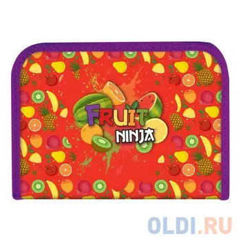 Папка для труда на молнии с трех сторон и откид. планкой ACTION! FRUIT NINJA, цв.печать, ф.А4, 2 диз FN-FZA4-L