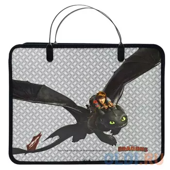 Папка для труда на молнии с трех сторон и откид. планкой ACTION! DRAGONS, цв.печать, ф.А4, 2 дизайна DR-FZHA4-L