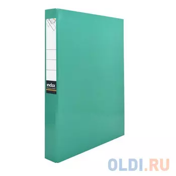 Папка-файл ламинированная на 2 кольцах, бирюзовая