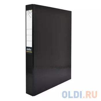 Папка-файл ламинированная на 4 кольцах, черная IND 4 D30/ЧЕР