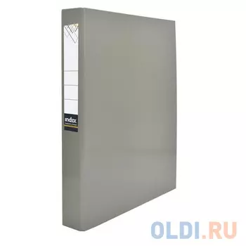 Папка-файл ламинированная на 4 кольцах, серая IND 4 D30/СЕР