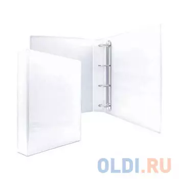 Папка-файл на 4 кольцах, белая, PVC, 50 мм, диаметр 35мм 08-2765-2/БЕЛ