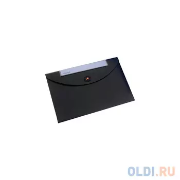 Папка-конверт Optima, 50 листов, полипропилен, черный, 5 штук, упаковка