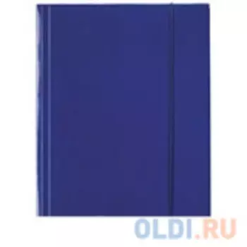 Папка на резинках ESSELTE, ф.А4, лакированный картон (400 г/м2), темно-синий 13434